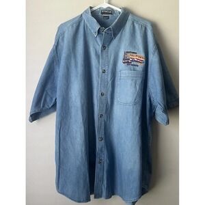 VTG UltraClub Denim Shirt Mens XL Daytona Continental Historic 2001 Embroidered